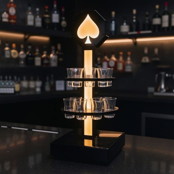 Spade LED 2-Tier Shot Glass Rack