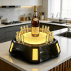 Octagonal LED Wine & Shot Glass Tray