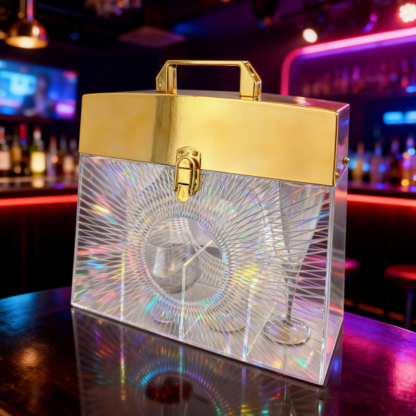 3.png Gold Top Holographic Wine Carry Box