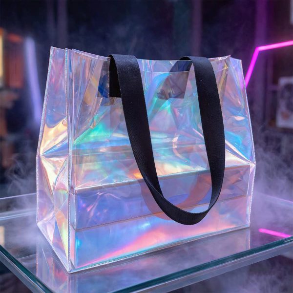 Holographic PVC Bar Tote Bag