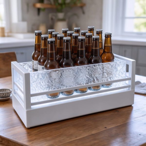 White LED Beer Ice Crate