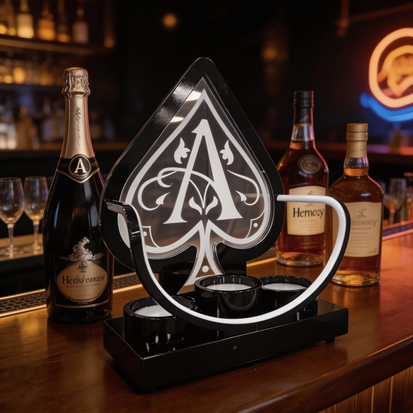 Spade A 3-Bottle LED Wine Stand