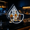 Spade A 3-Bottle LED Wine Stand