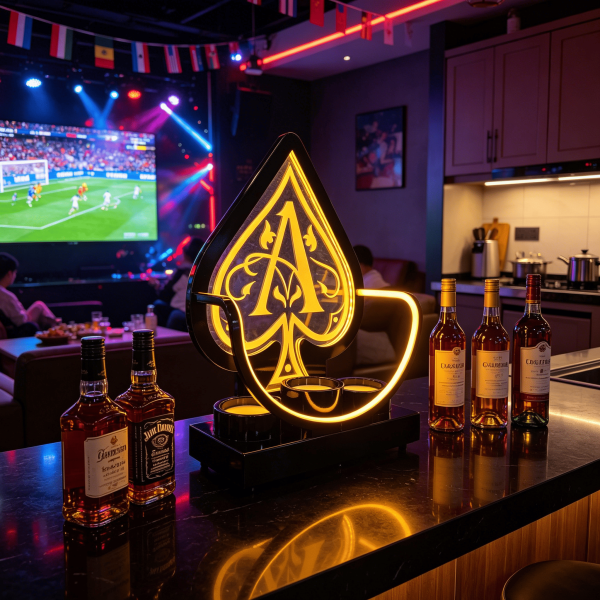 Spade A 3-Bottle LED Wine Stand