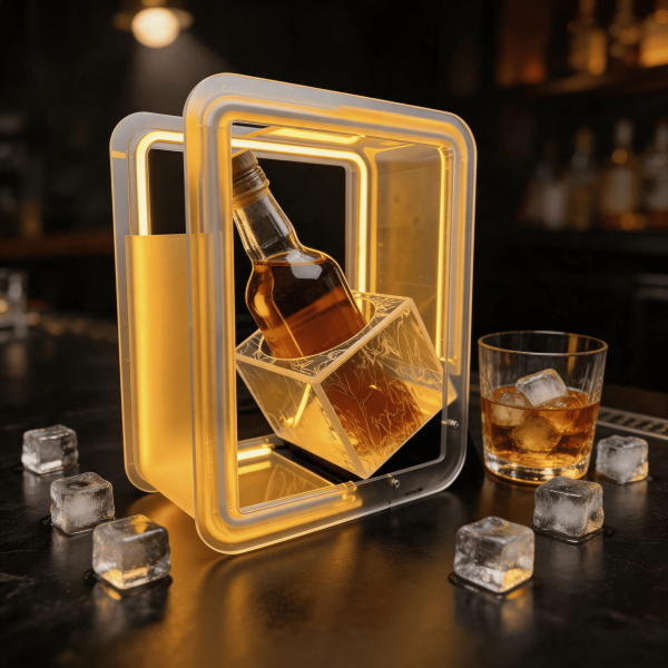 Square Frame LED Tilt Wine Ice Bucket